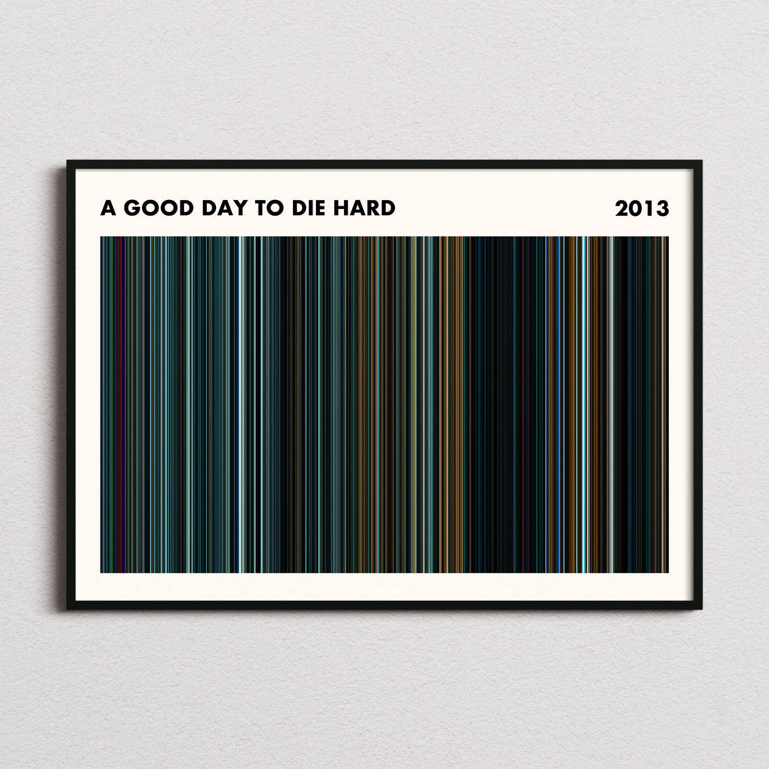 A Good Day to Die Hard Movie Barcode Poster - Simplified