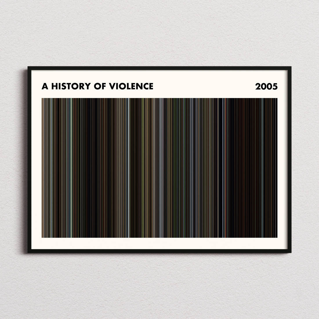 A History of Violence Movie Barcode Poster - Simplified