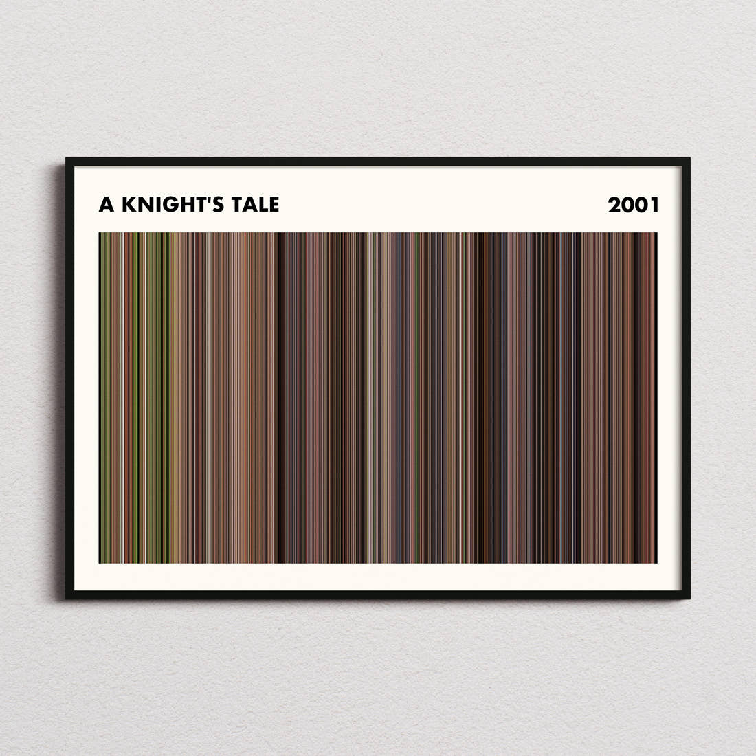 A Knight's Tale Movie Barcode Poster - Simplified