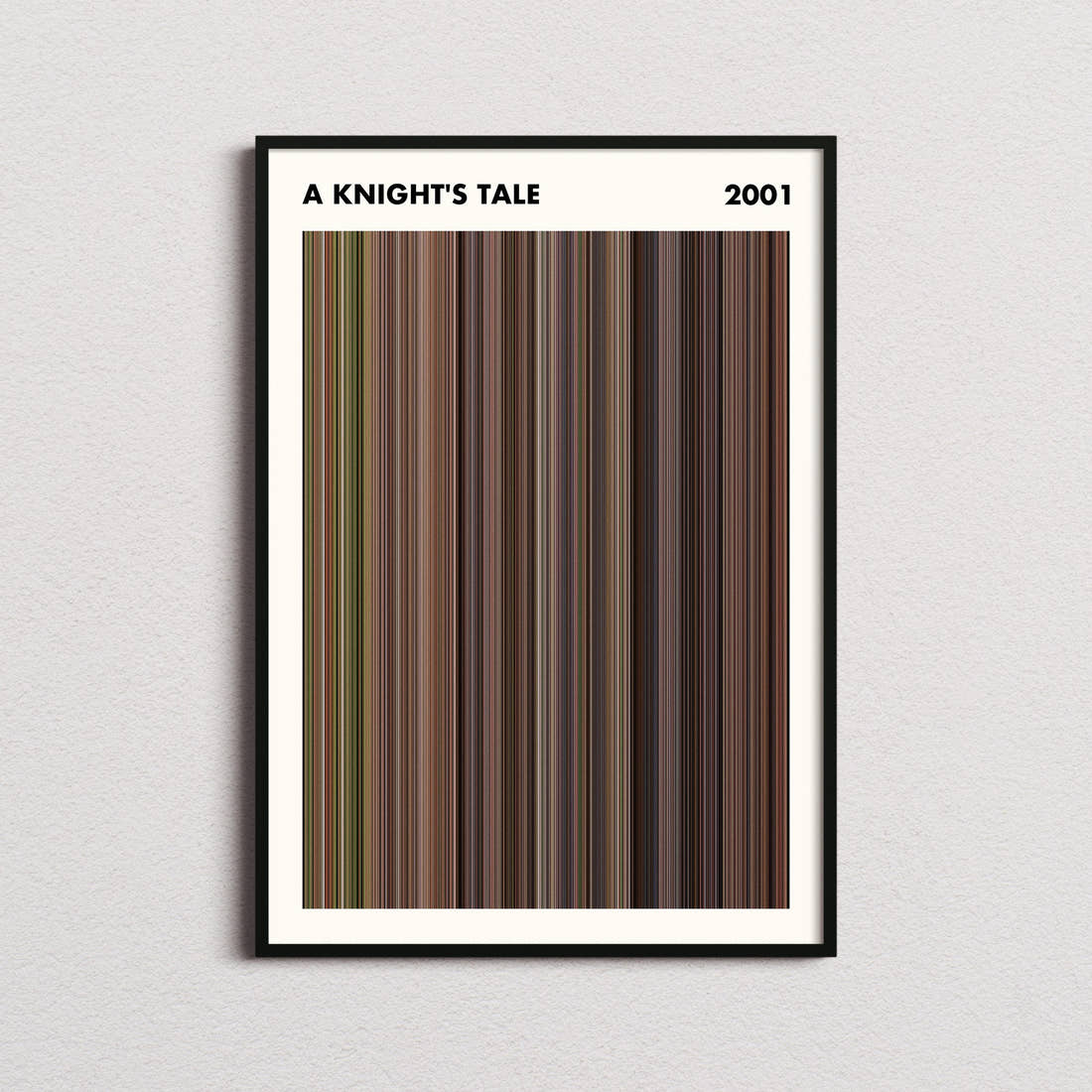 A Knight's Tale Movie Barcode Poster - Simplified