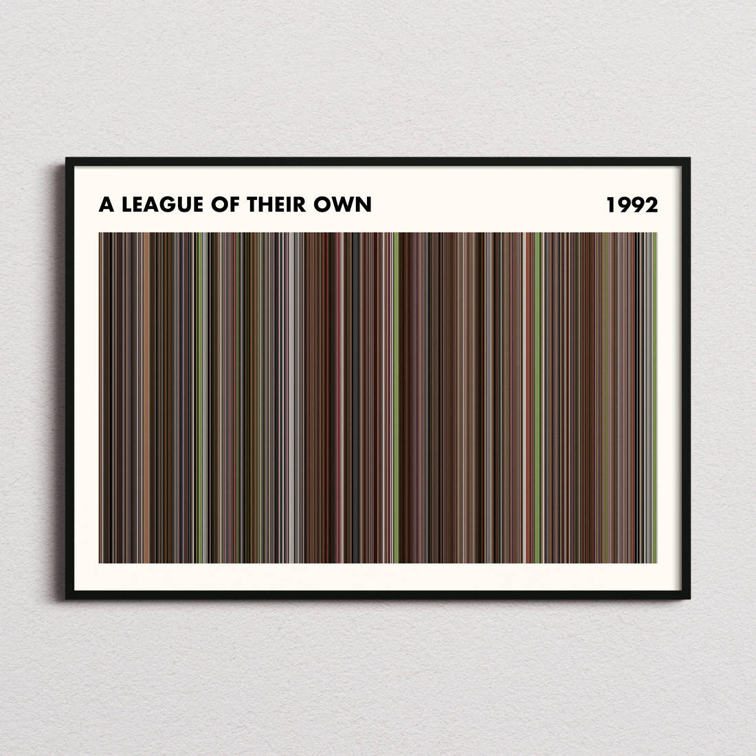 A League of Their Own Movie Barcode Poster - Simplified