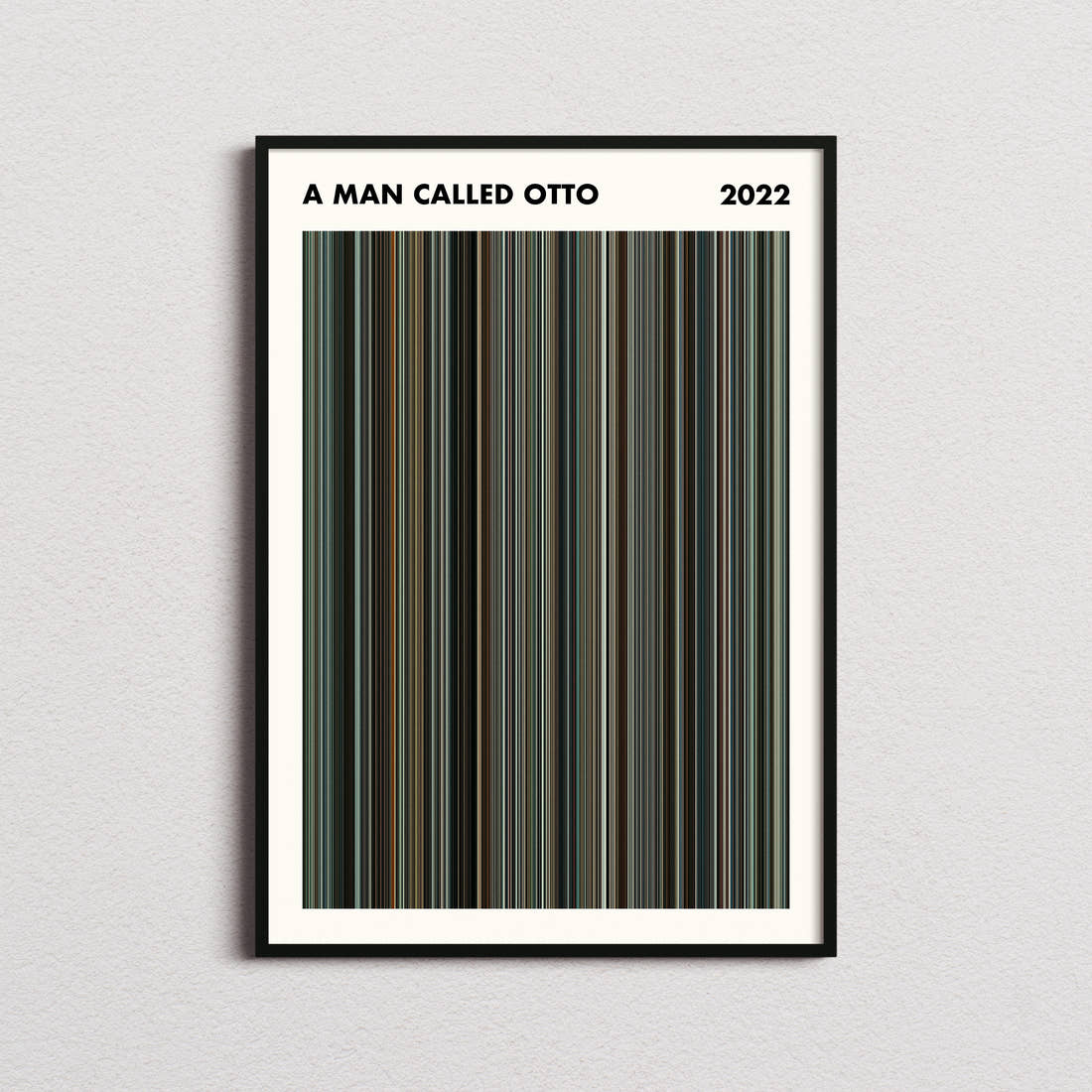 A Man Called Otto Movie Barcode Poster - Simplified