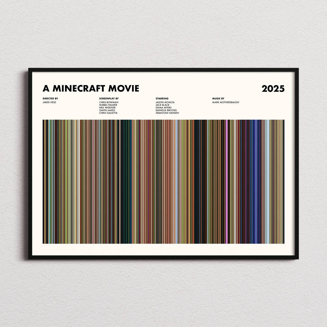 A Minecraft Movie Barcode Poster