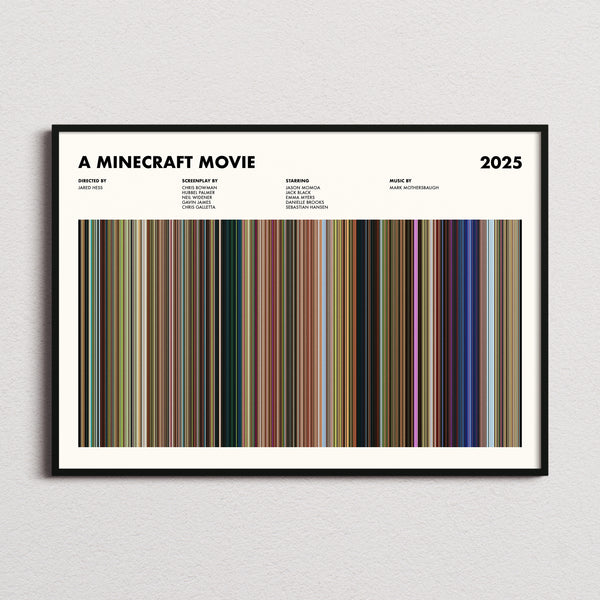 A Minecraft Movie Barcode Poster