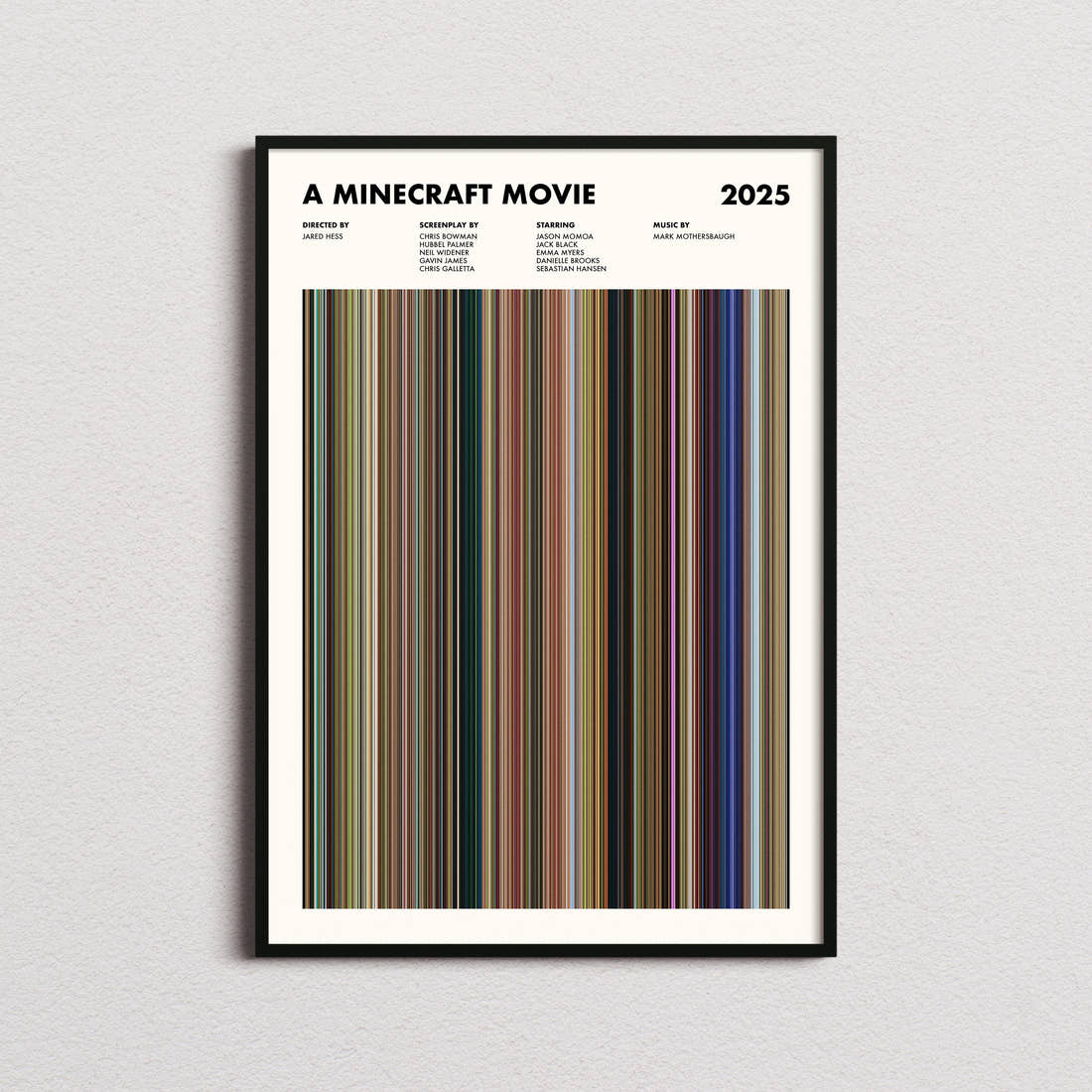 A Minecraft Movie Barcode Poster