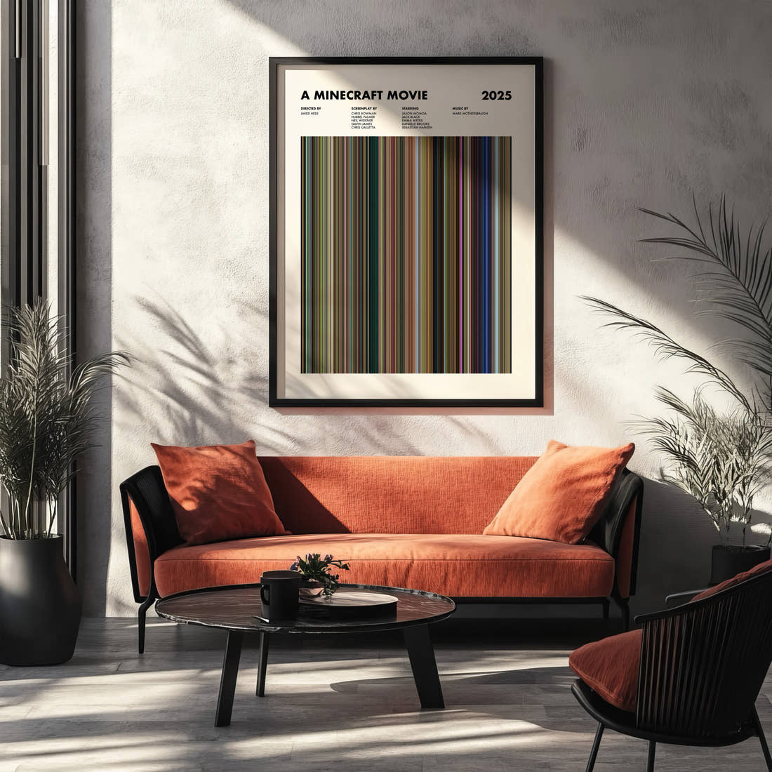 A Minecraft Movie Barcode Poster