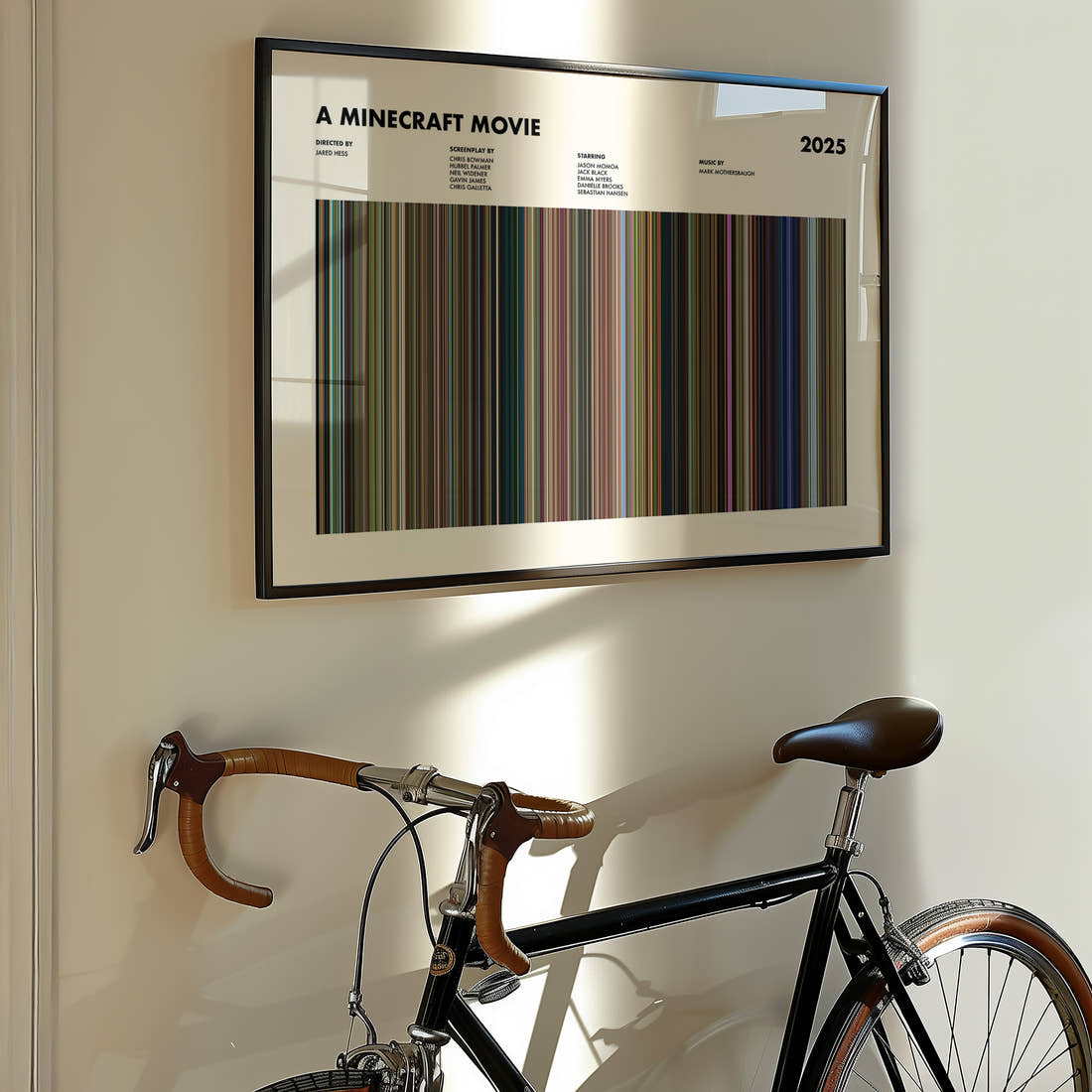 A Minecraft Movie Barcode Poster