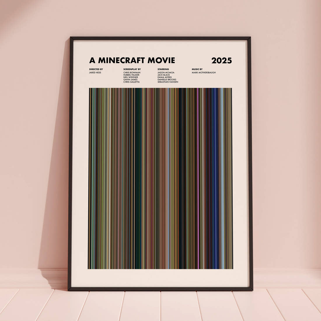 A Minecraft Movie Barcode Poster