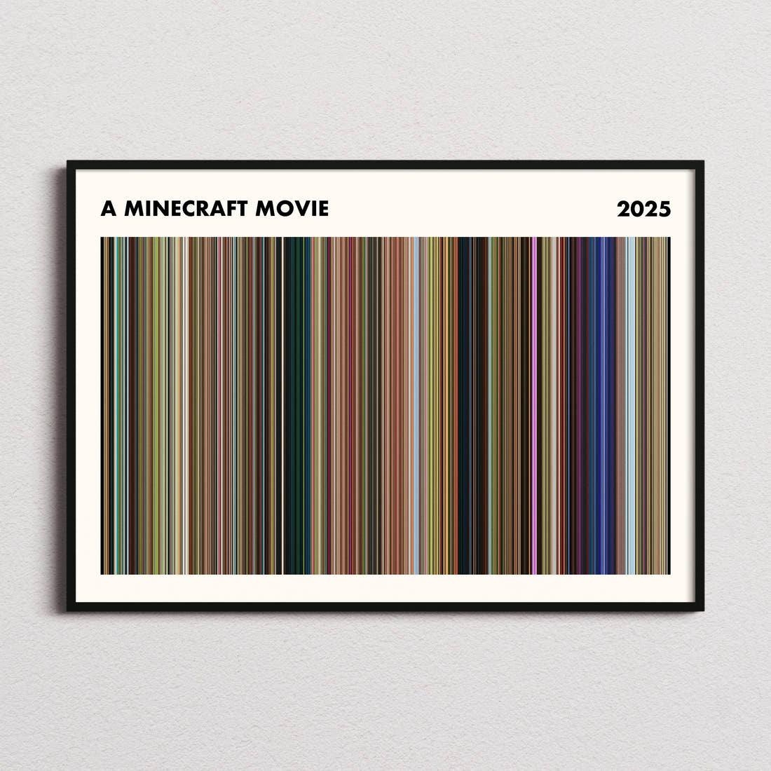 A Minecraft Movie Barcode Poster - Simplified