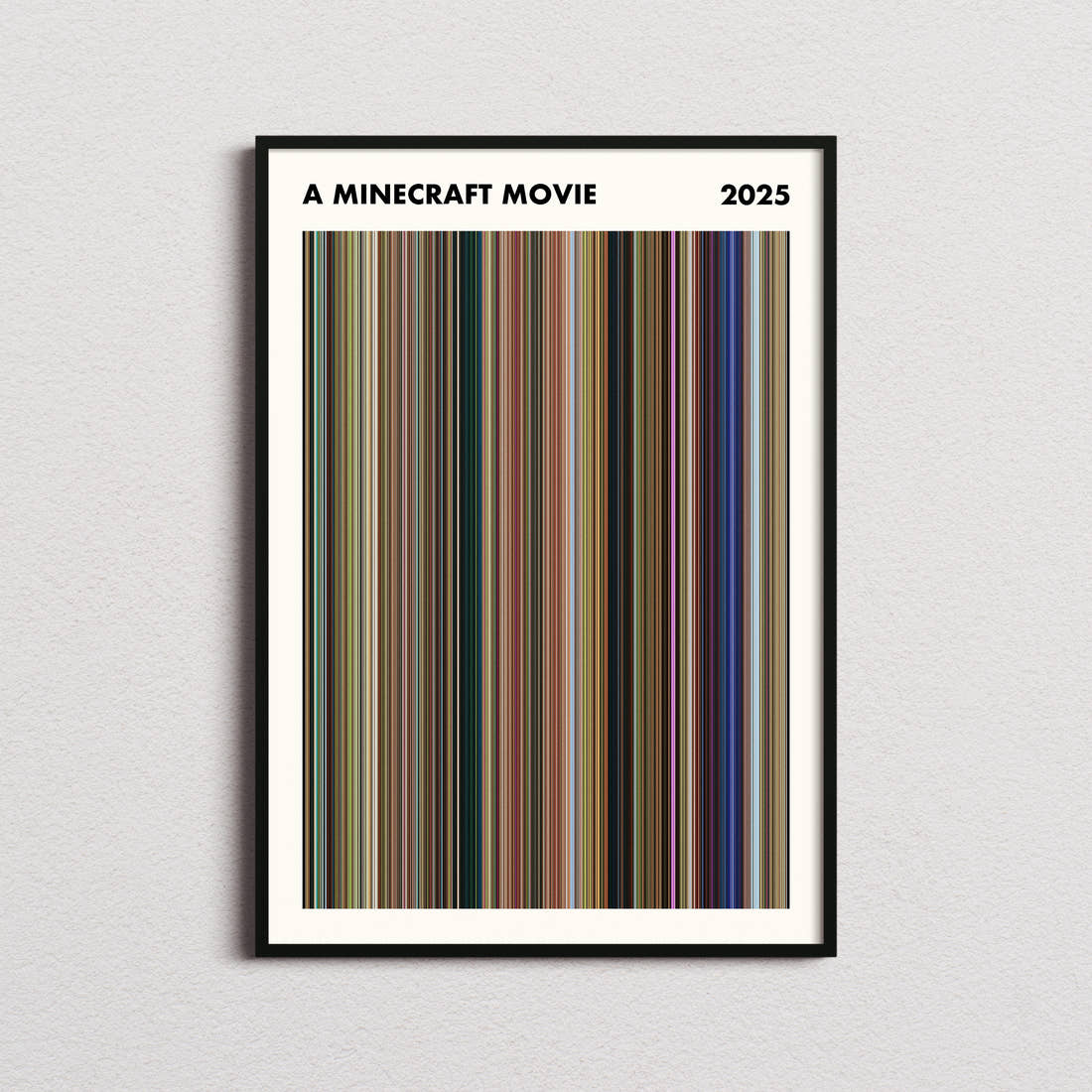 A Minecraft Movie Barcode Poster - Simplified