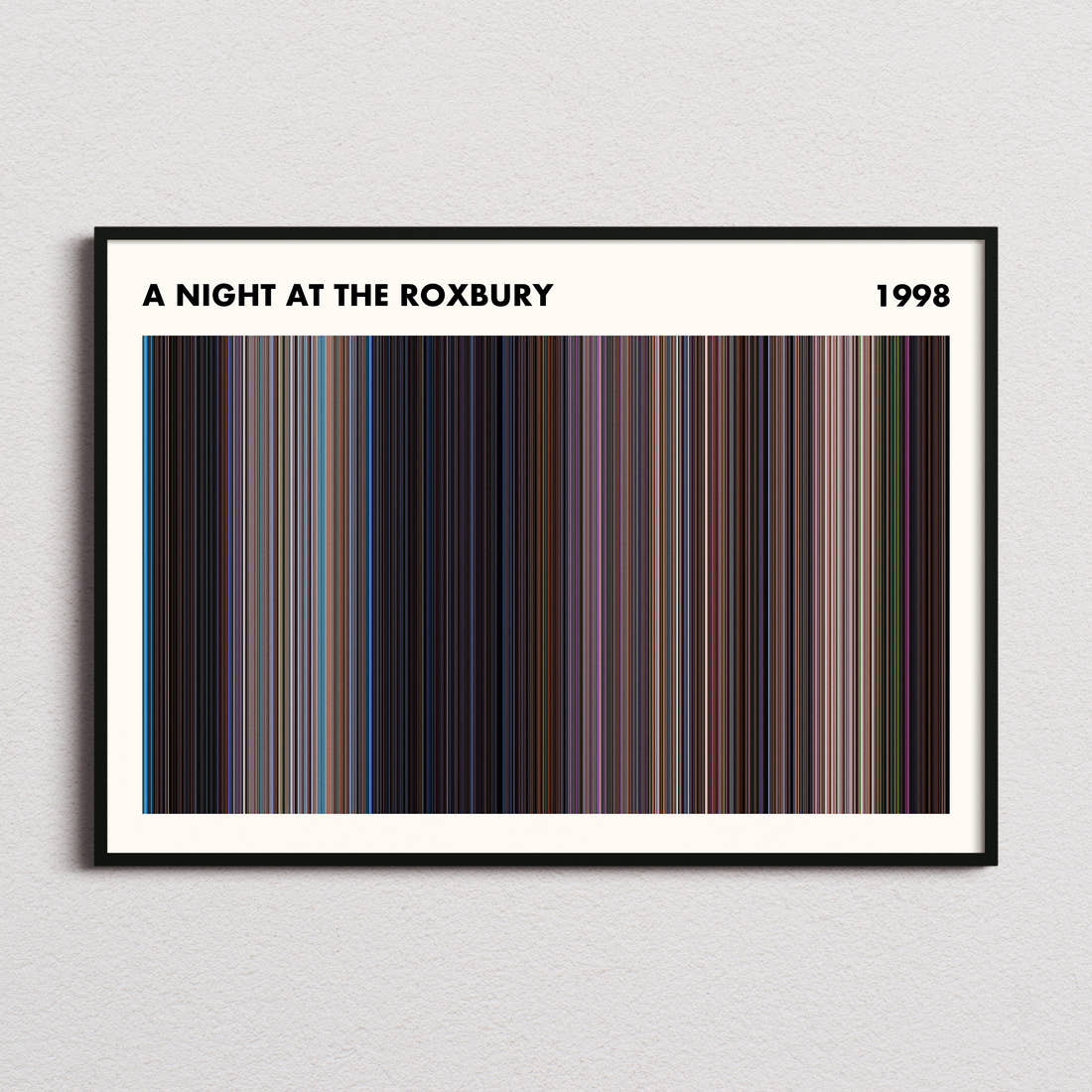 A Night at the Roxbury Movie Barcode Poster - Simplified