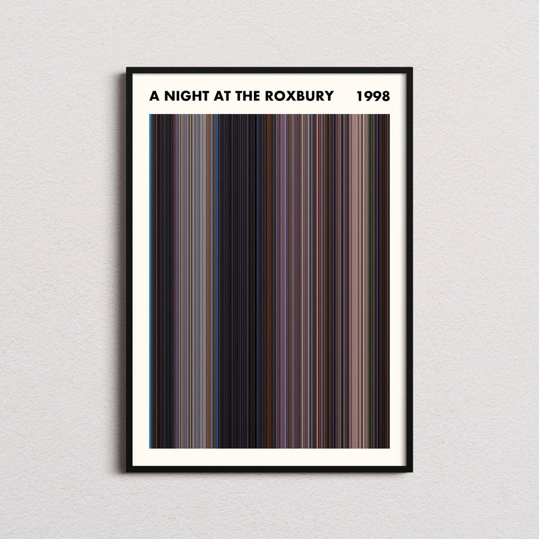 A Night at the Roxbury Movie Barcode Poster - Simplified