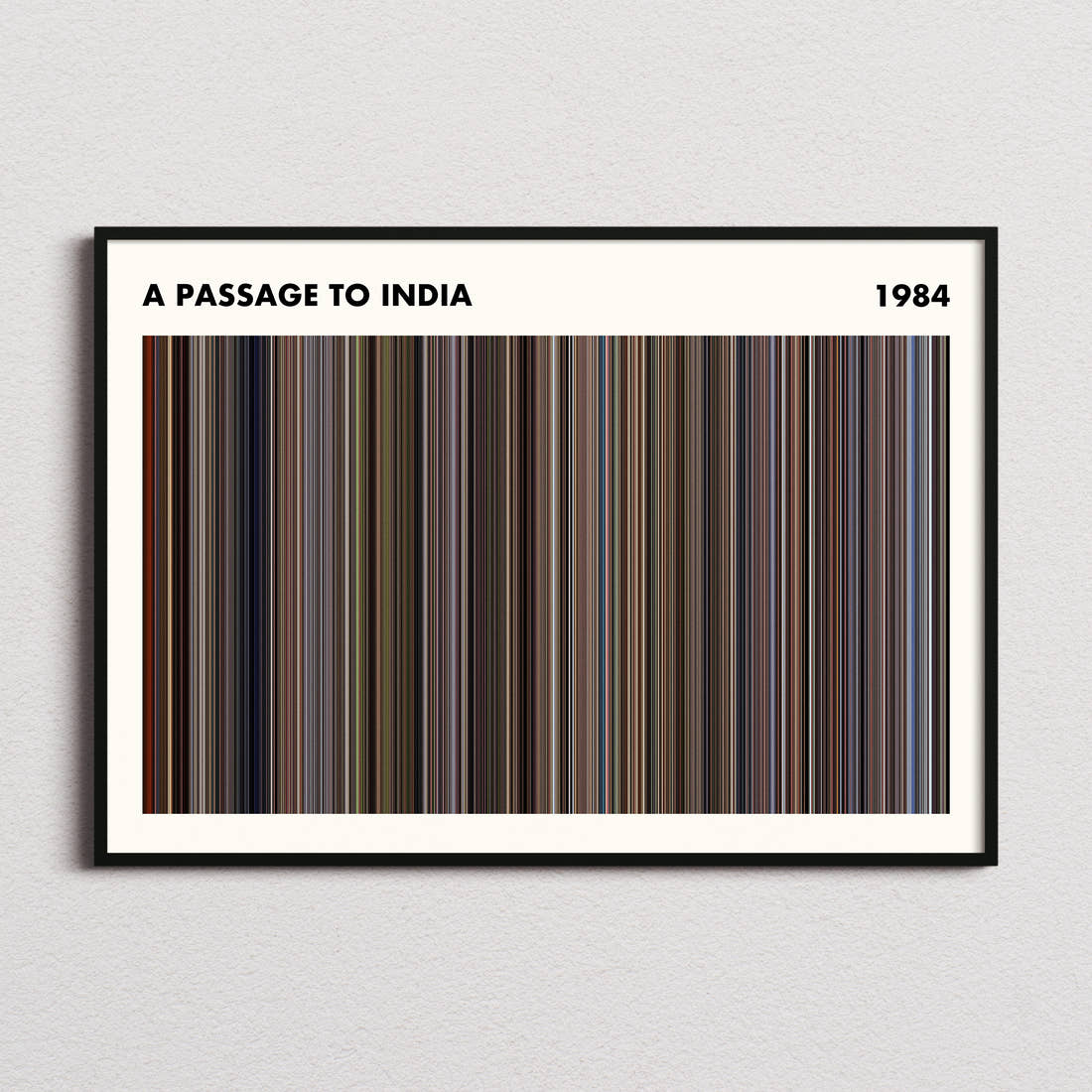 A Passage to India Movie Barcode Poster - Simplified