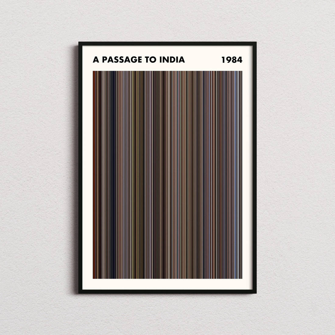 A Passage to India Movie Barcode Poster - Simplified
