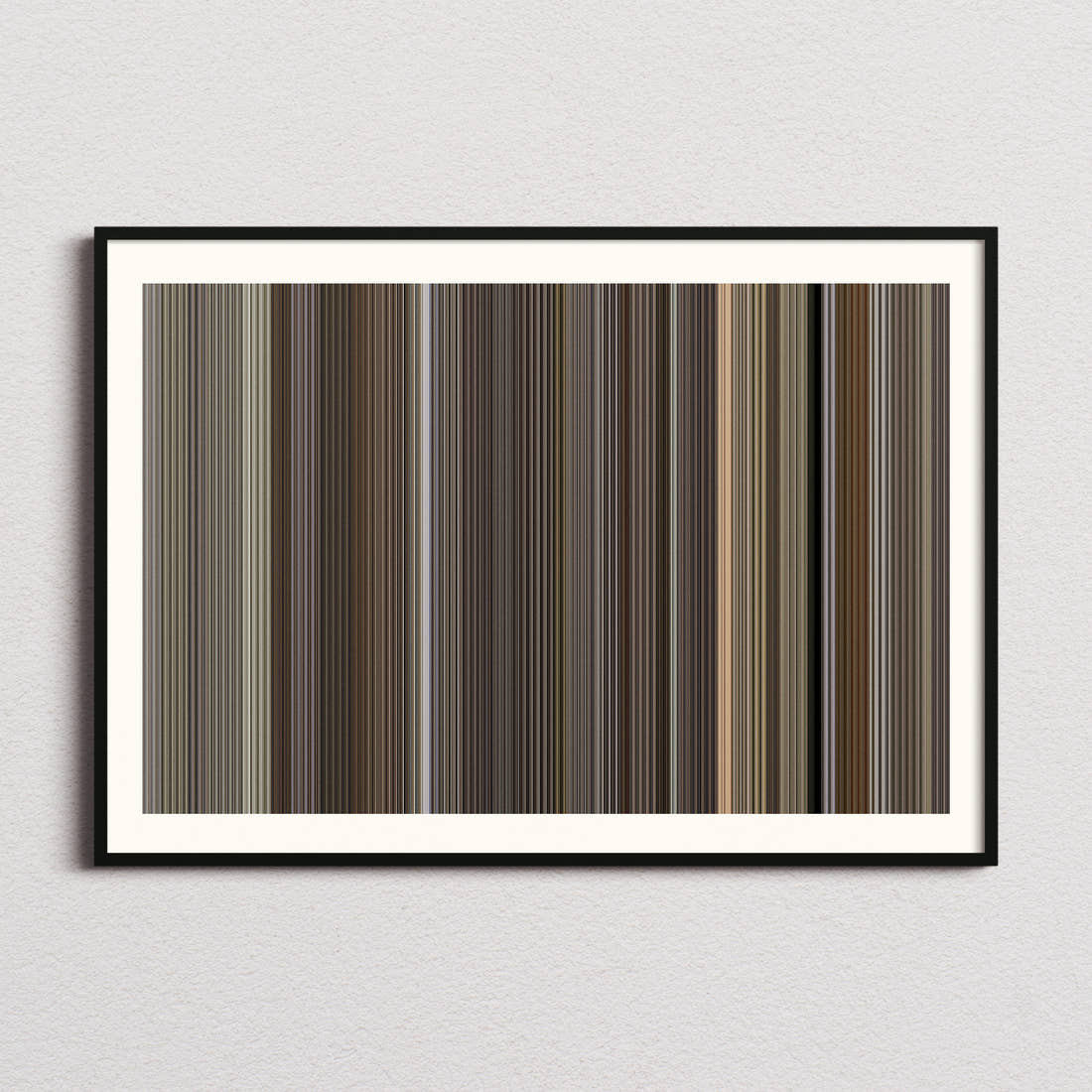 A Pigeon Sat on a Branch Reflecting on Existence Movie Barcode Poster - Barcode Only