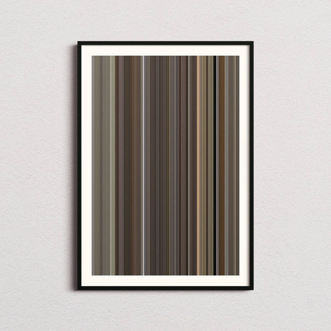 A Pigeon Sat on a Branch Reflecting on Existence Movie Barcode Poster - Barcode Only
