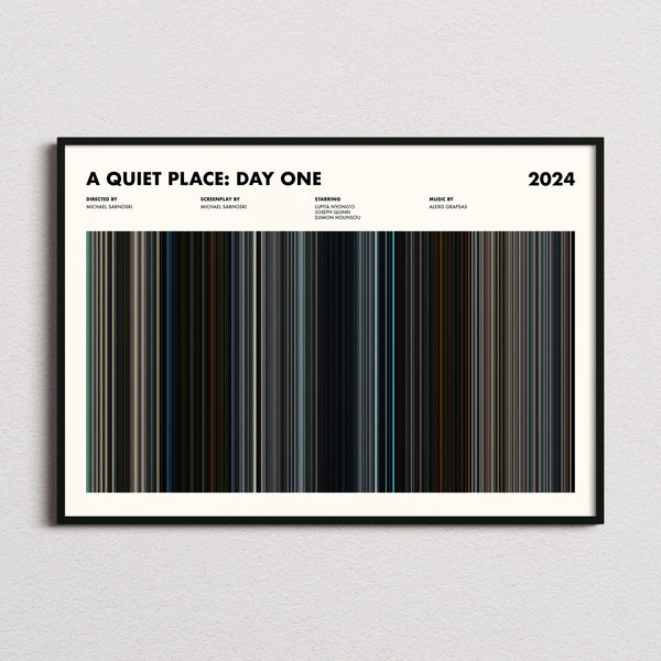 A Quiet Place: Day One Movie Barcode Poster