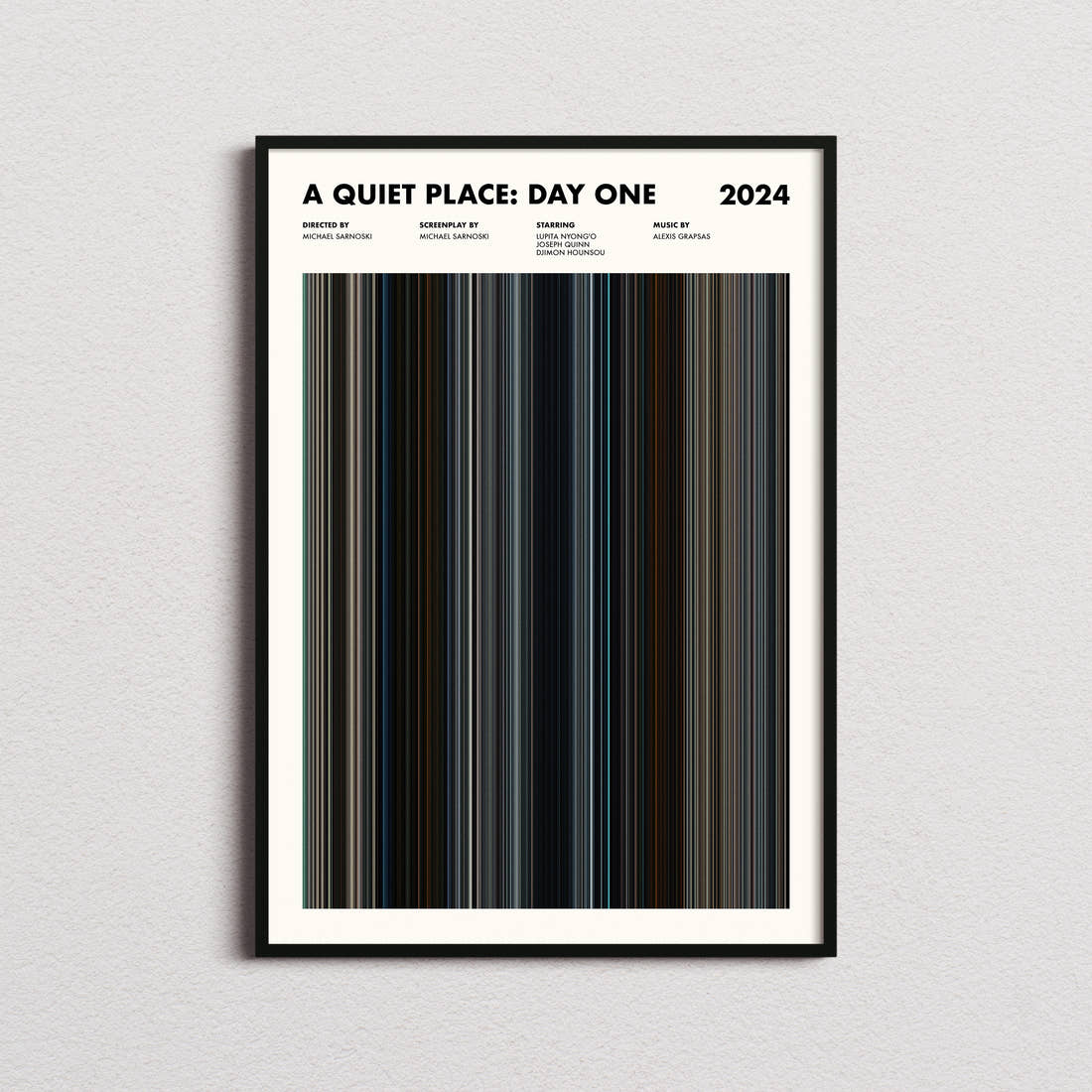 A Quiet Place: Day One Movie Barcode Poster