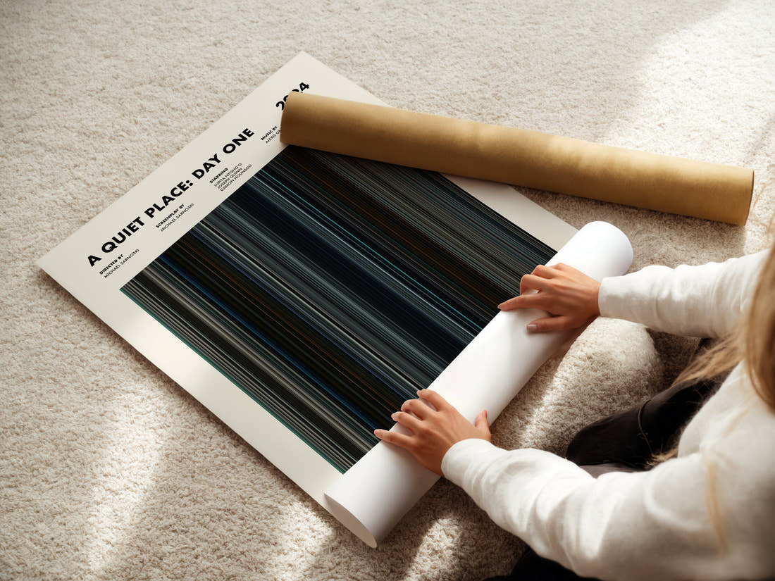 A Quiet Place: Day One Movie Barcode Poster