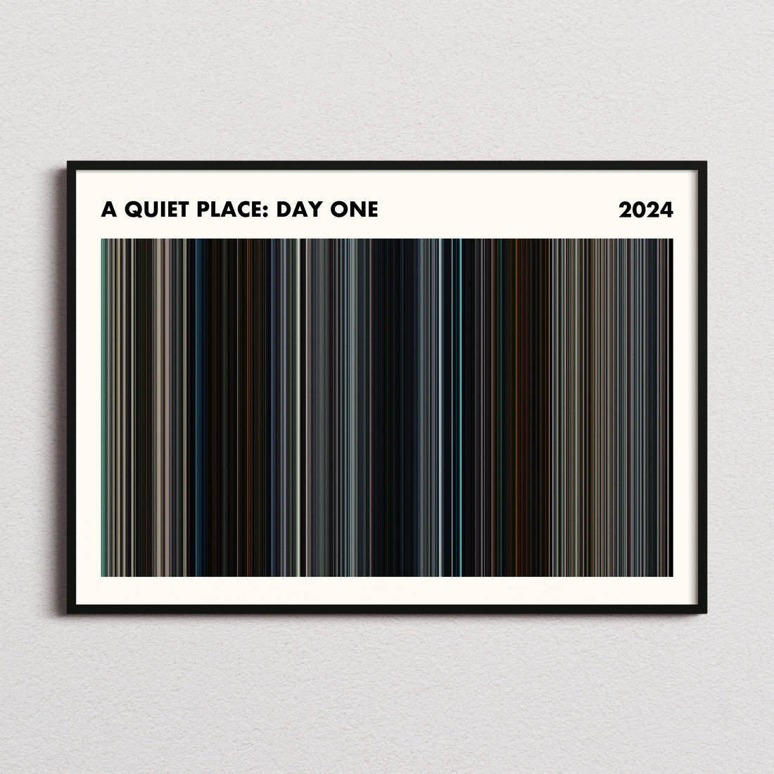 A Quiet Place: Day One Movie Barcode Poster - Simplified