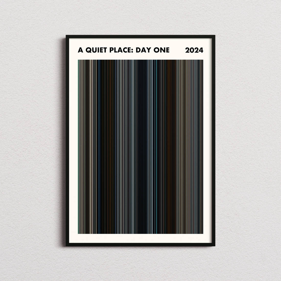 A Quiet Place: Day One Movie Barcode Poster - Simplified