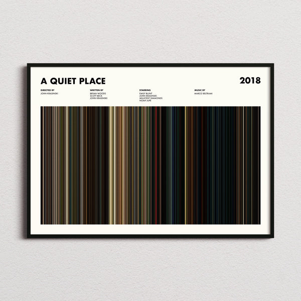 A Quiet Place Movie Barcode Poster