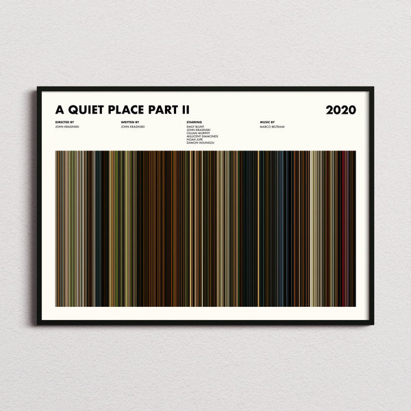 A Quiet Place Part Two Movie Barcode Poster