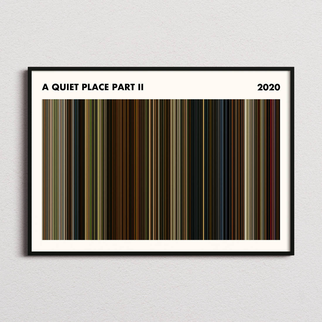 A Quiet Place Part II Movie Barcode Poster - Simplified