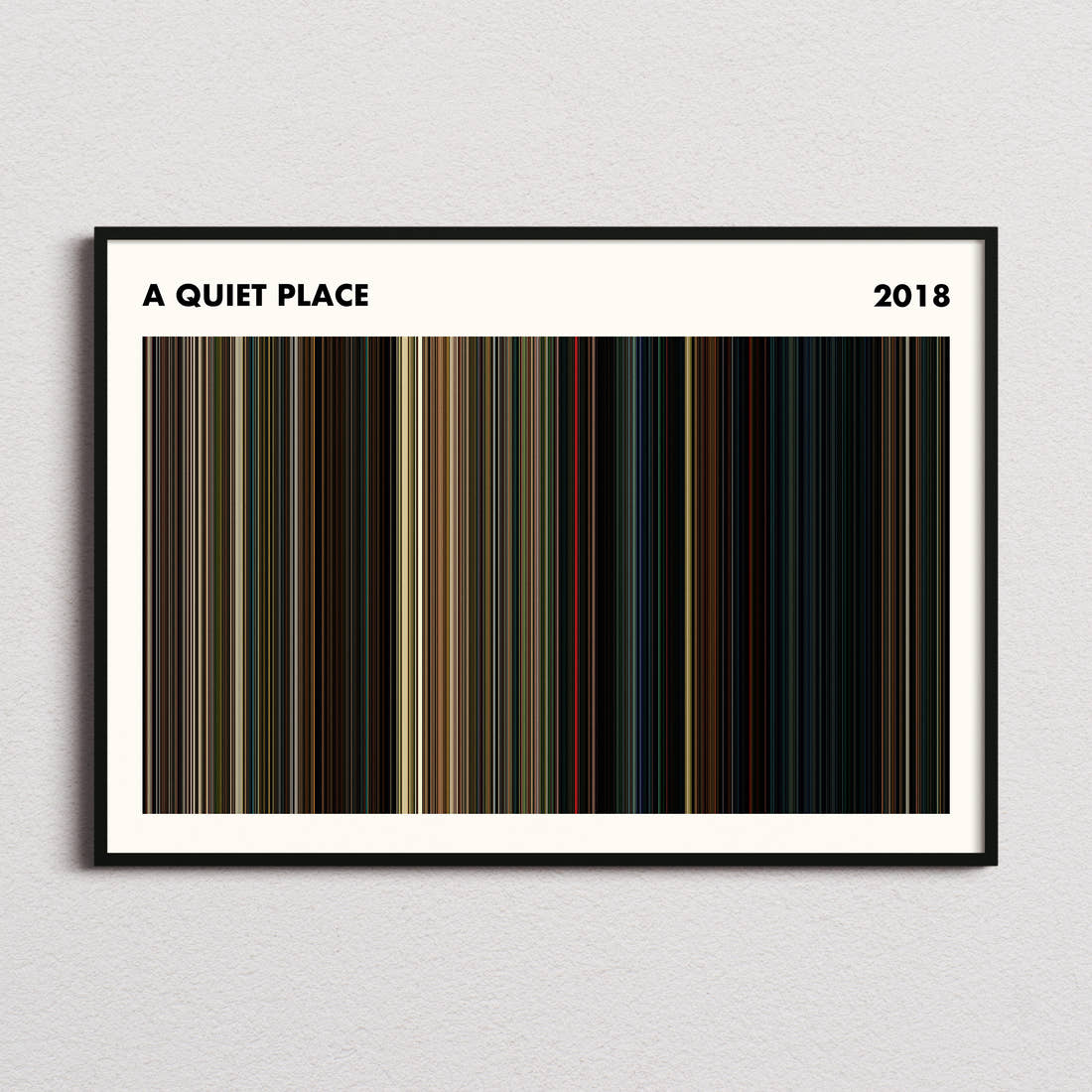 A Quiet Place Movie Barcode Poster - Simplified