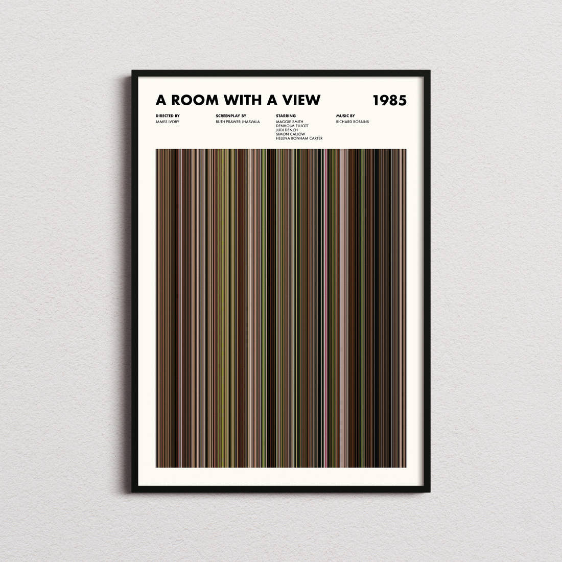 A Room with a View Movie Barcode Poster