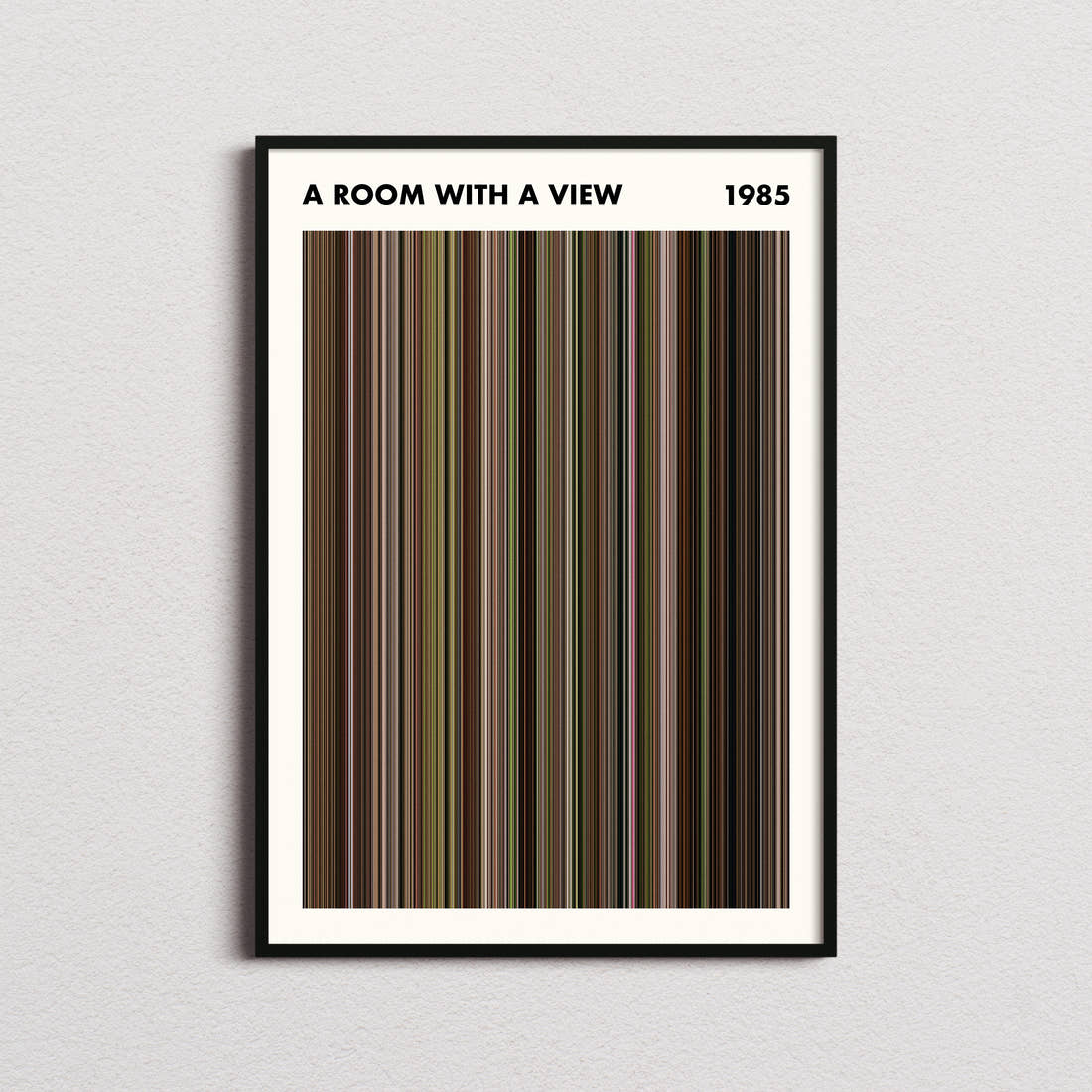 A Room with a View Movie Barcode Poster - Simplified