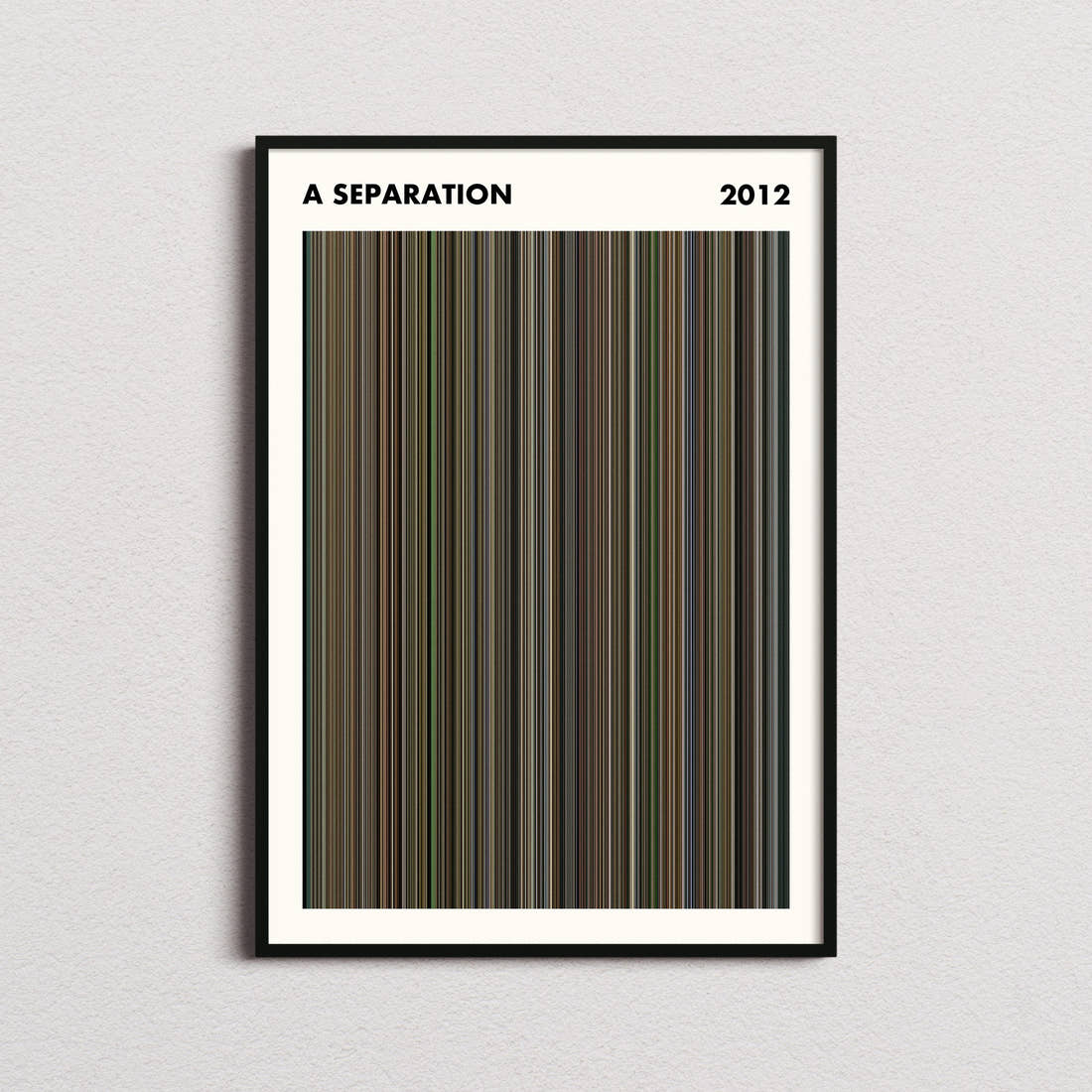 A Separation Movie Barcode Poster - Simplified