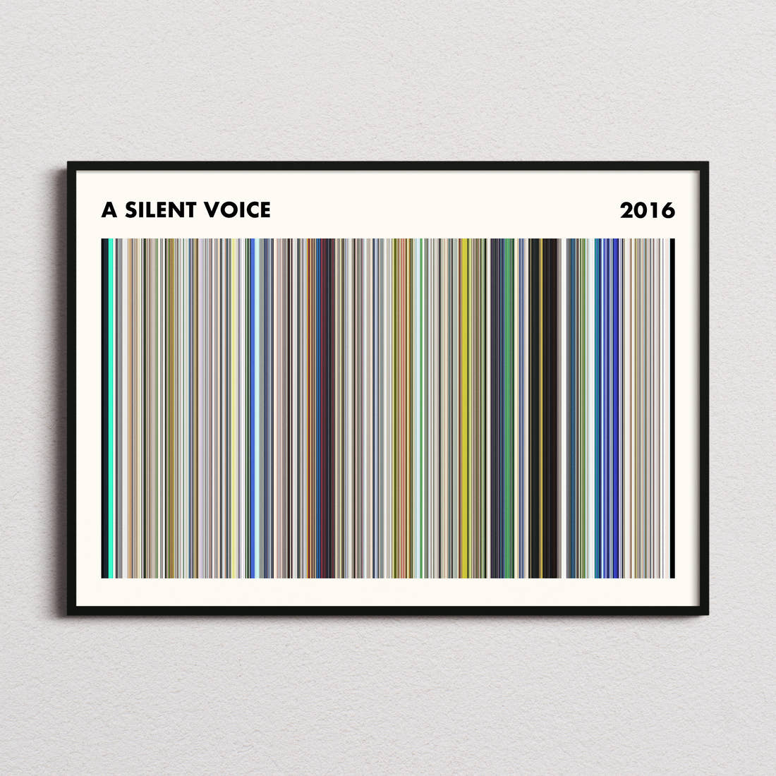 A Silent Voice Movie Barcode Poster - Simplified