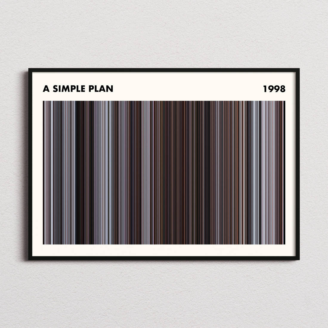 A Simple Plan Movie Barcode Poster - Simplified