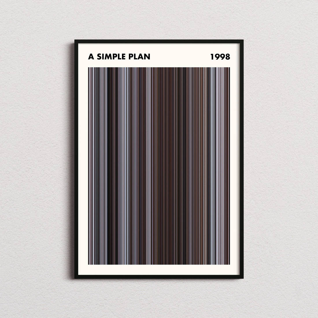 A Simple Plan Movie Barcode Poster - Simplified