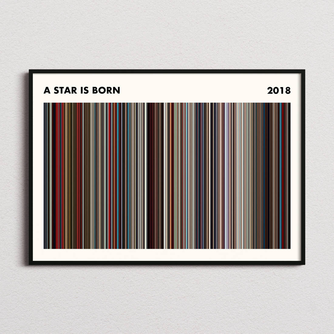A Star Is Born Movie Barcode Poster - Simplified