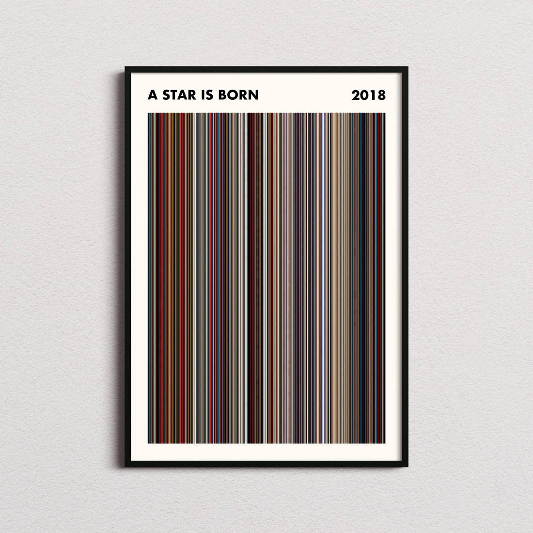 A Star Is Born Movie Barcode Poster - Simplified