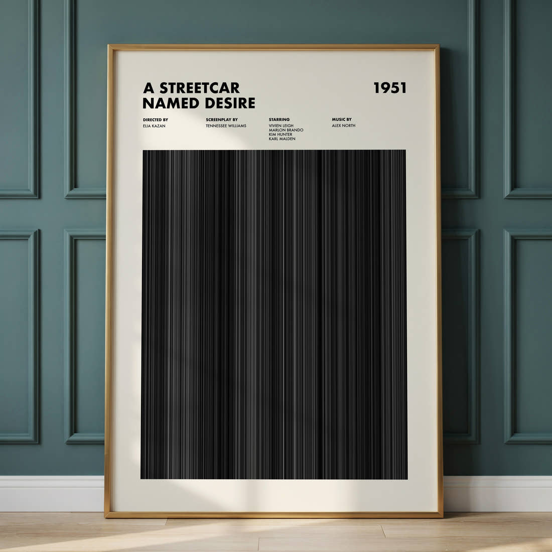 A Streetcar Named Desire Movie Barcode Poster