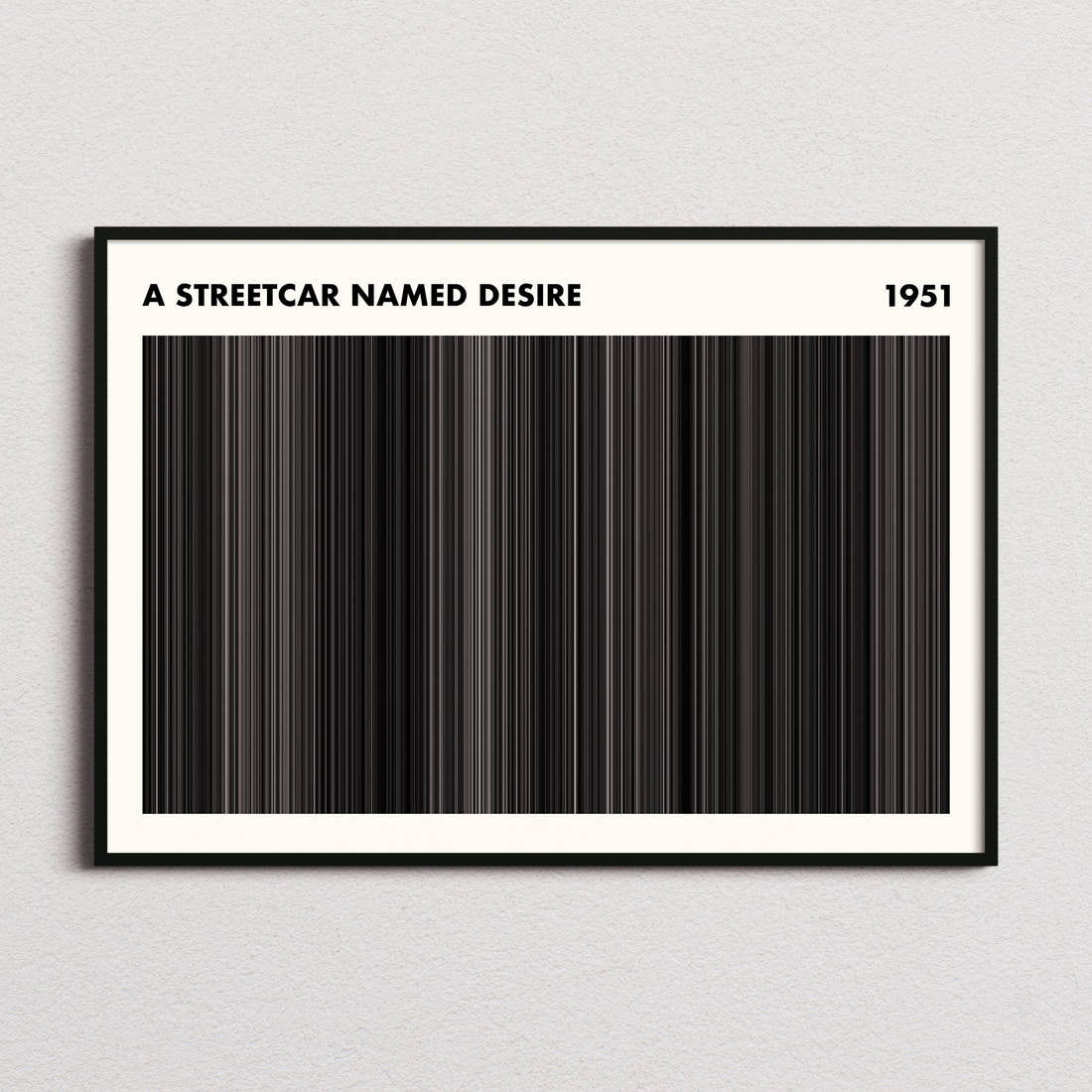 A Streetcar Named Desire Movie Barcode Poster - Simplified
