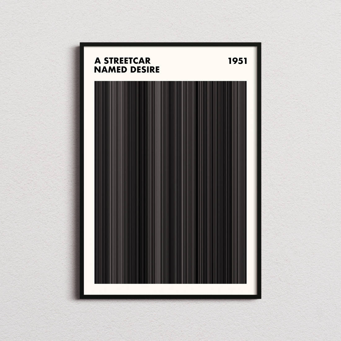 A Streetcar Named Desire Movie Barcode Poster - Simplified
