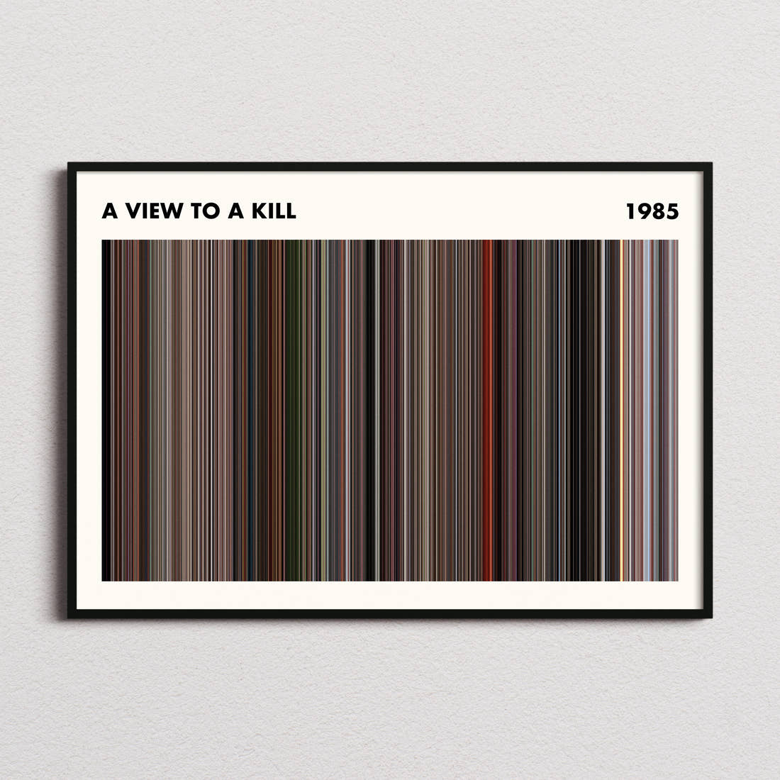 A View to a Kill Movie Barcode Poster - Simplified