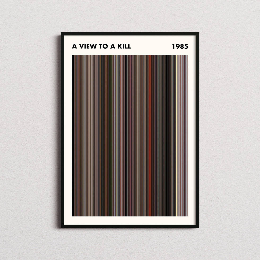 A View to a Kill Movie Barcode Poster - Simplified