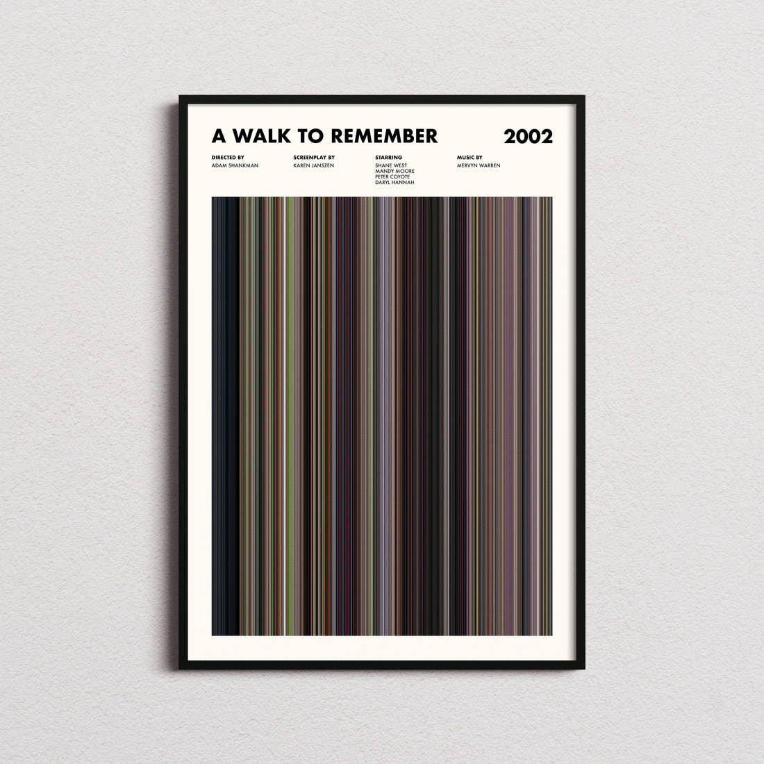 A Walk to Remember Movie Barcode Poster