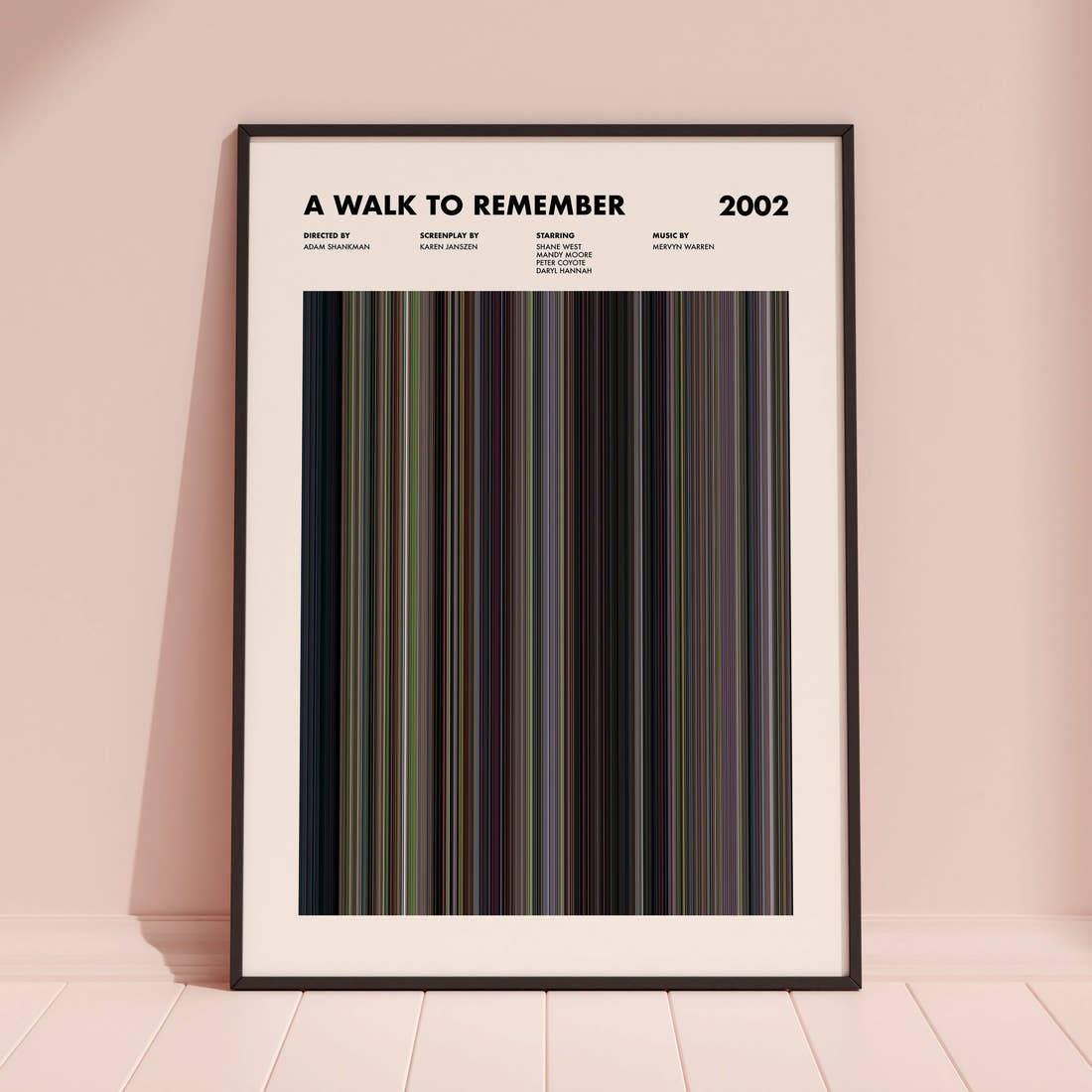 A Walk to Remember Movie Barcode Poster