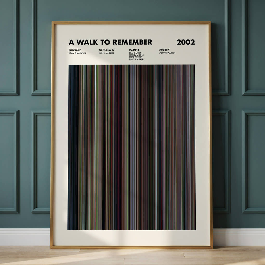 A Walk to Remember Movie Barcode Poster