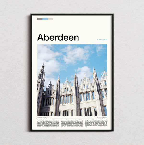 Aberdeen - Marischal College - Travel Print