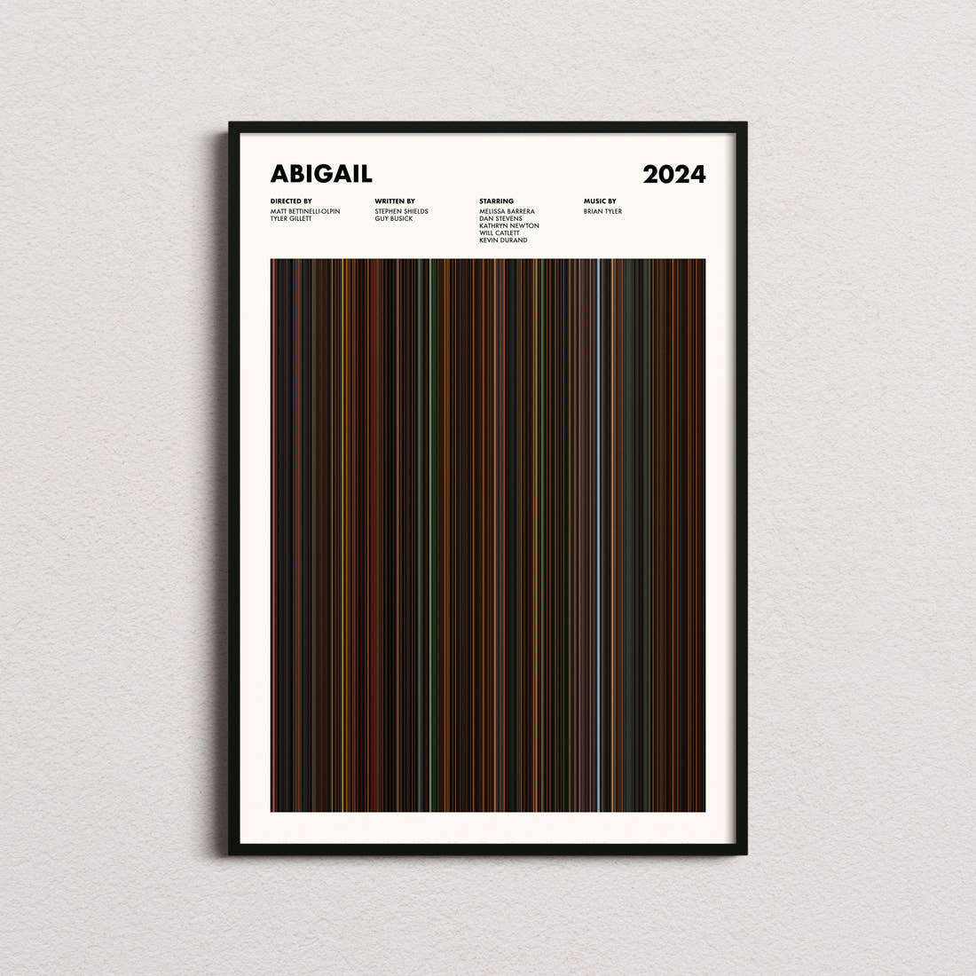 Abigail Movie Barcode Poster