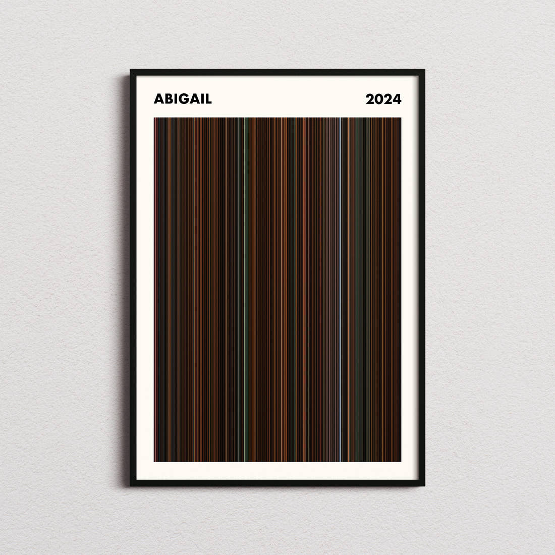 Abigail Movie Barcode Poster - Simplified