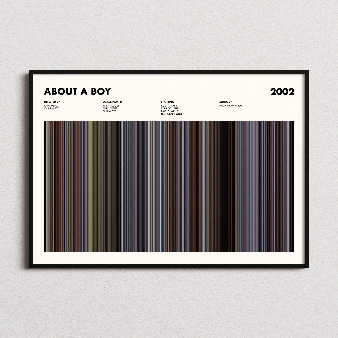 About a Boy Movie Barcode Poster