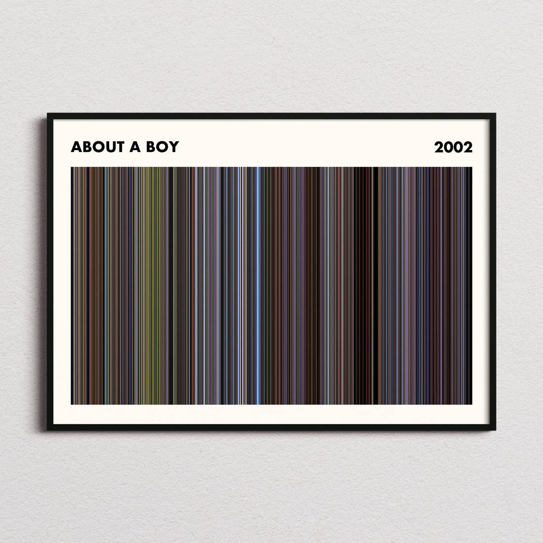 About a Boy Movie Barcode Poster - Simplified